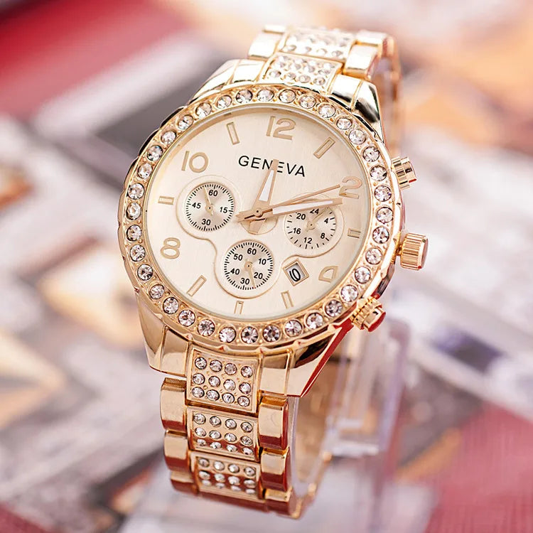 fashion solid color double side snaps women's watches
