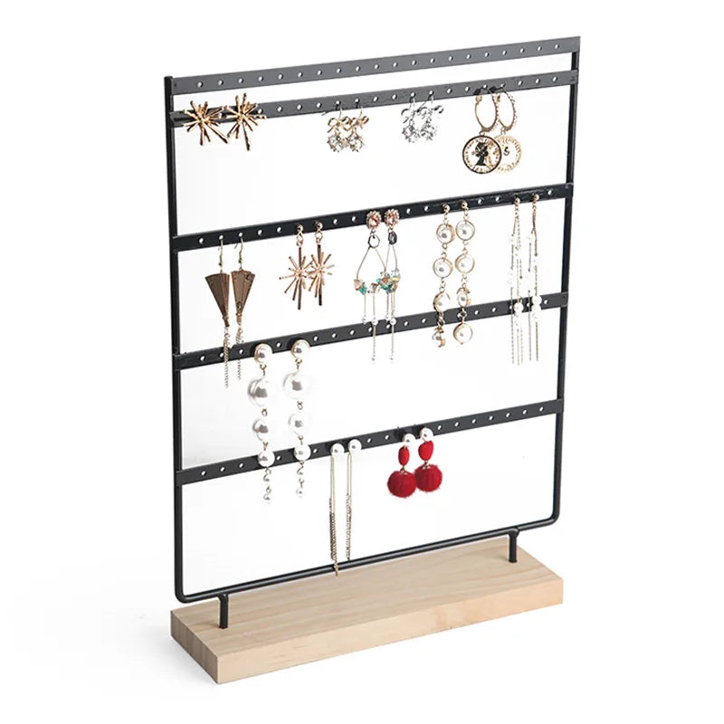Feather Earring Bracket Earring Rack Jewelry Rack Storage Rack 5-Layer 100 Holes Earring Rack Jewelry Rack