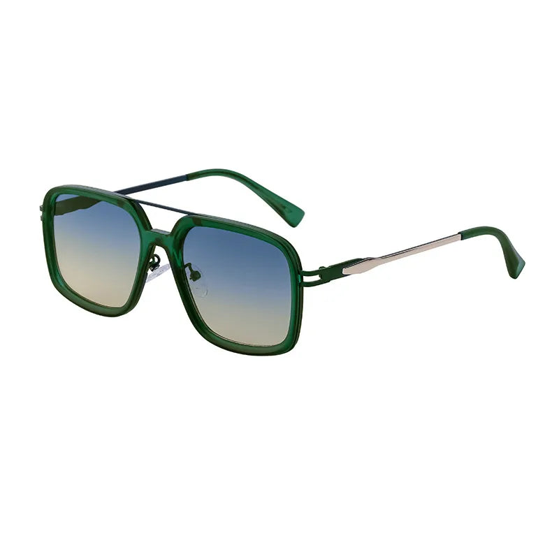 Simple Style Solid Color Pc Square Full Frame Men's Sunglasses