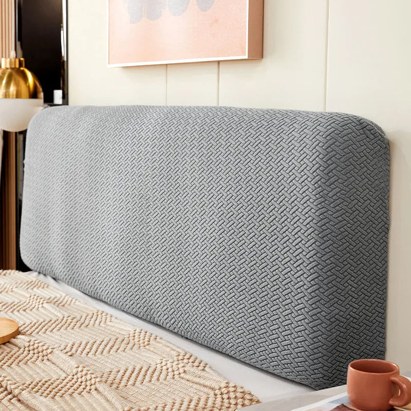 Nordic all-inclusive bed head cover dustproof elastic jacquard bedside cover sofa backrest 1.5m 1.8m protective cover
