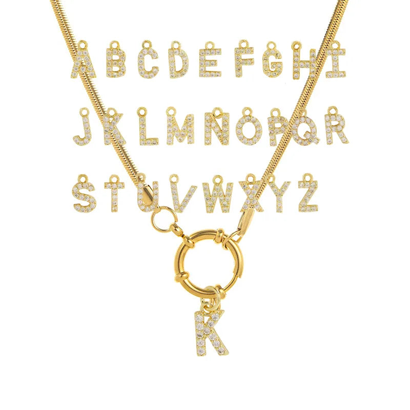 Wholesale Jewelry Vacation Classic Style Pentagram Letter 302 Stainless Steel 18K Gold Plated snake chain Pendant Necklace