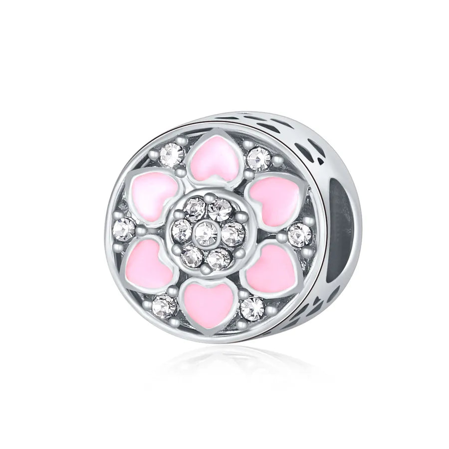 20 PCS/Package Diameter 10mm Alloy Letter Heart Shape Flower Beads