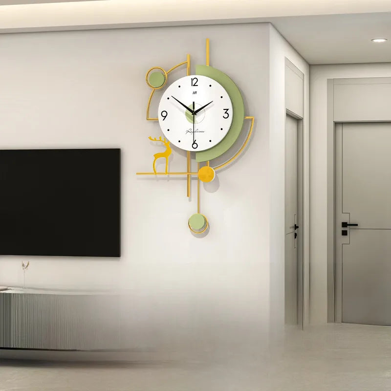 Modern Simple Wall Clock High-end Living Room Home Decoration Dining Room Mute Clock Wall Hanging Fashion Creative Hanging Watch