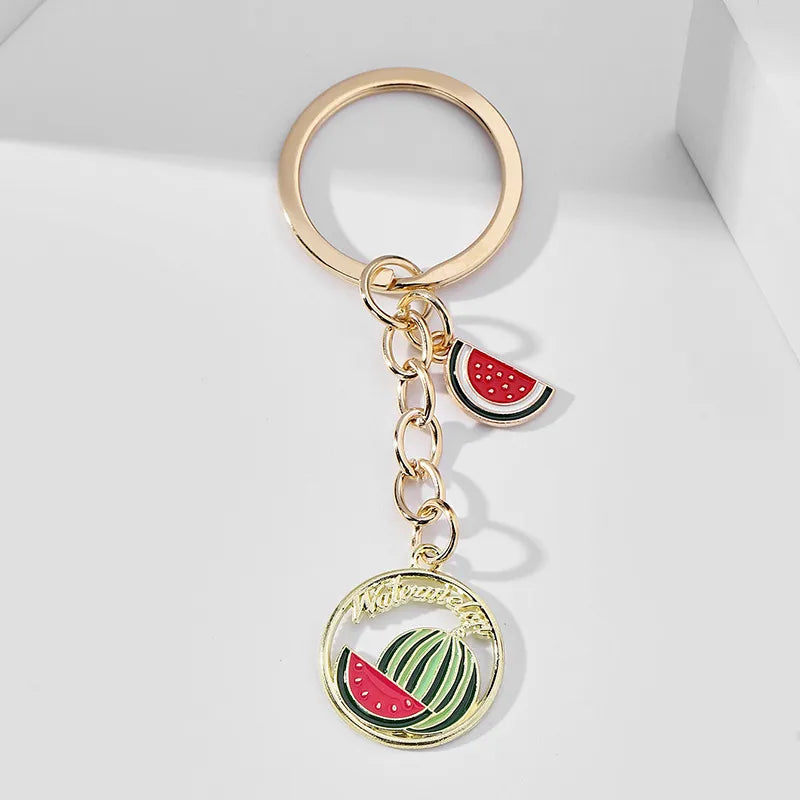 Sweet Cherry Fruit Alloy Unisex Keychain