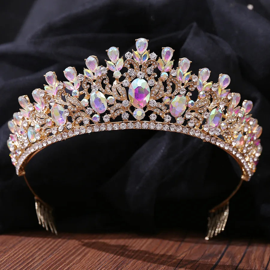 fashion water droplets crown alloy rhinestone crown 1 piece