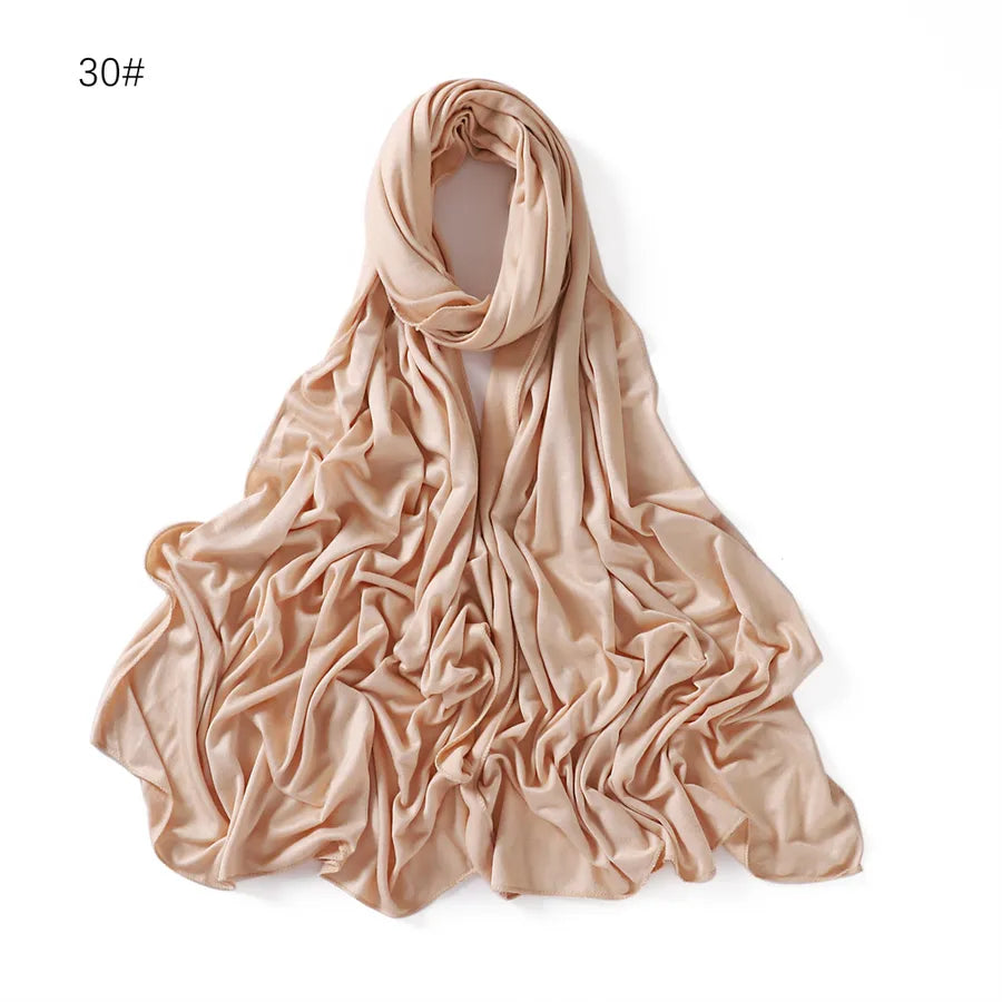 women's basic solid color mercerized cotton modal cotton linen scarves
