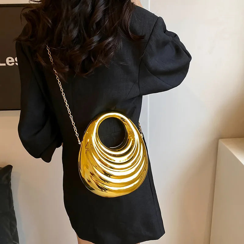 Women's Arylic Solid Color Streetwear Oval Lock clasp Shoulder Bag Handbag Crossbody Bag