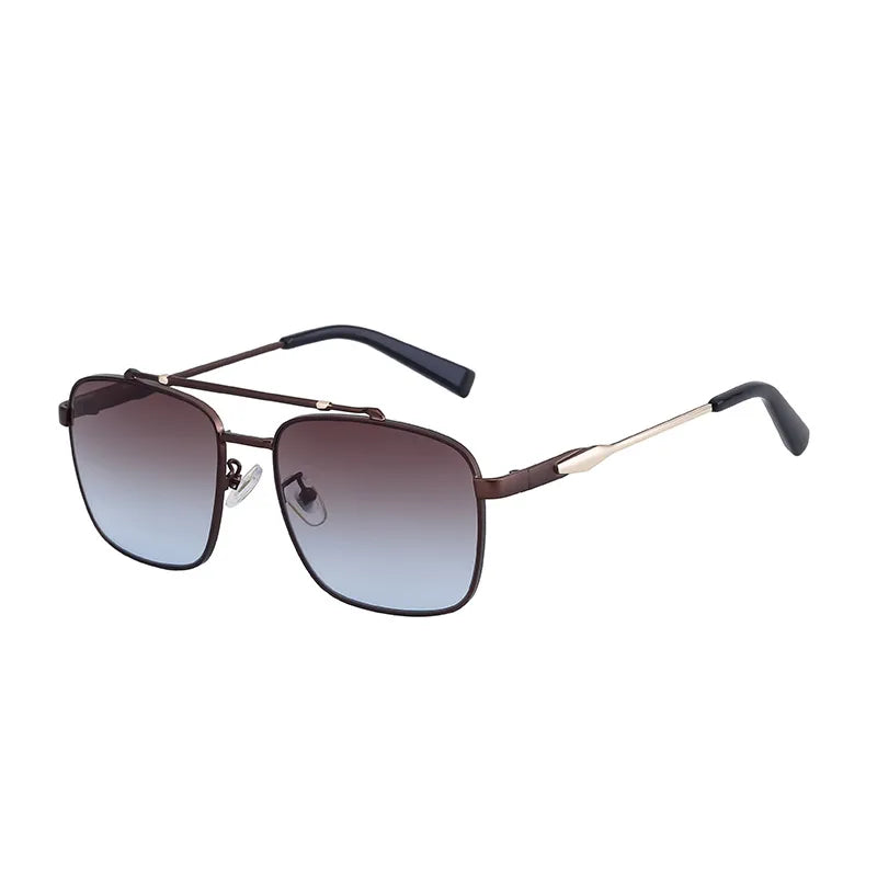 Vacation Classic Style Solid Color Pc Square Full Frame Men's Sunglasses