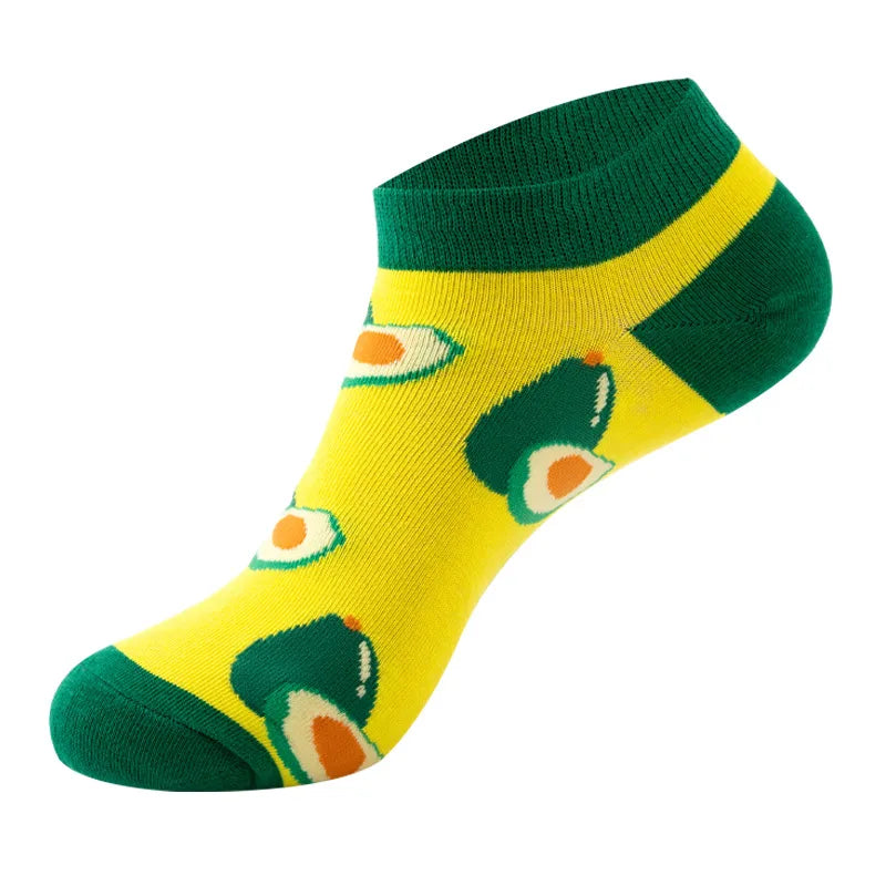 Unisex Cute Modern Style Fruit Strawberry Watermelon Cotton Ankle Socks A Pair