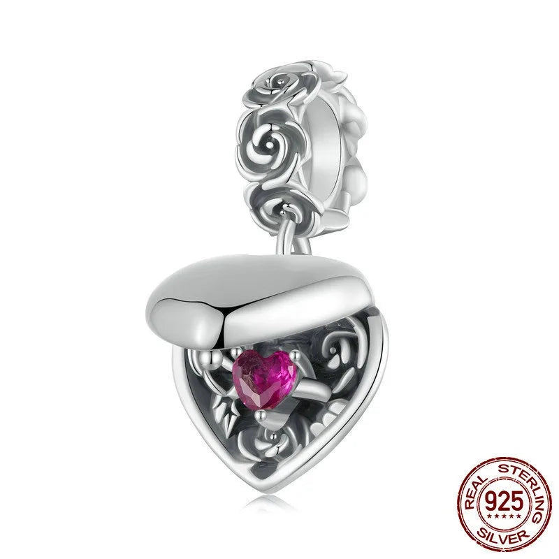 Aifule Original Love Series S925 Sterling Silver DIY Beaded Personality Heart-Shaped Scattered Beads Bead Ornament Combination