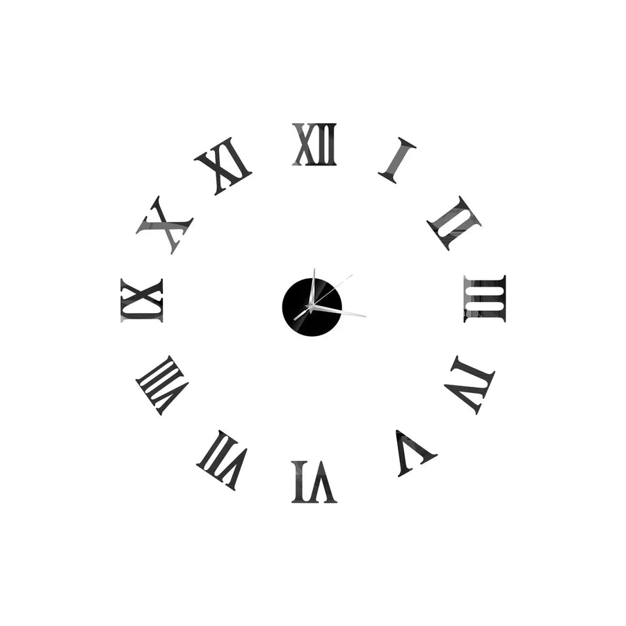 explosions simple clock fashion wall clock DIY wall clock mirror wall stickers clock Roman numeral clock
