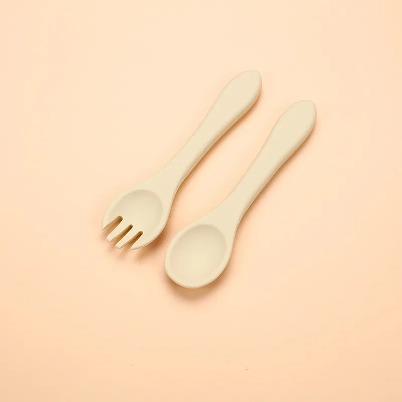 Children's silicone plate food grade complementary food sucker bowl square baby tableware thickened drop-resistant baby tableware