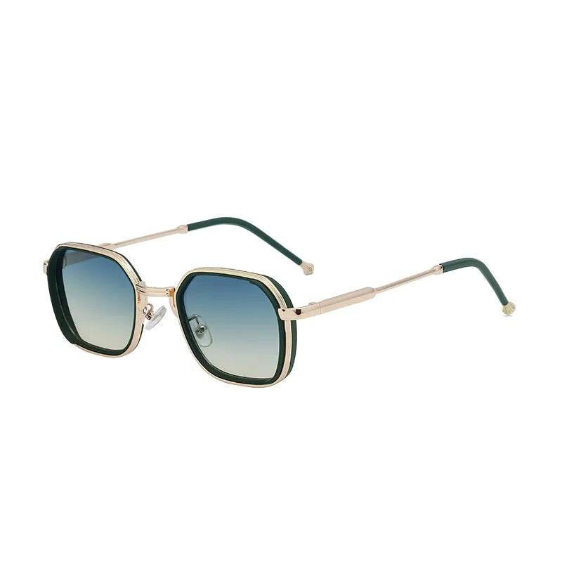 Retro Classic Style Geometric Pc Square Full Frame Men's Sunglasses