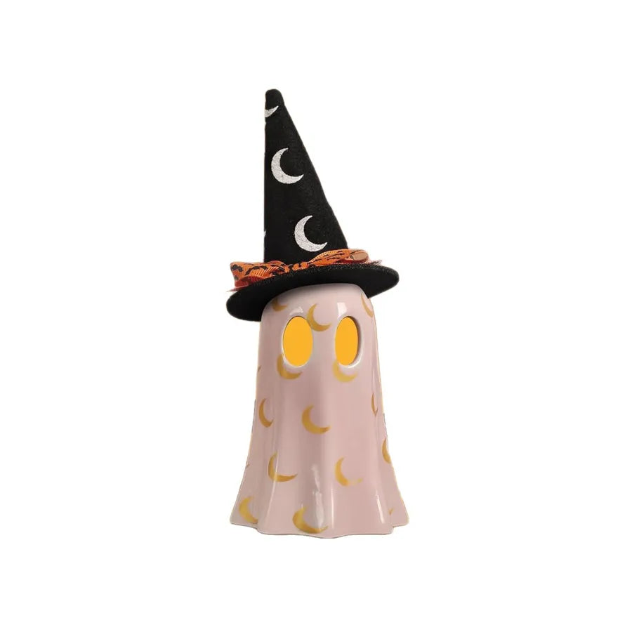 Ghost Lamp Resin Decoration Halloween Witch Hat Ghost Decor Home Ornaments American Style Synthetic Resin Crafts