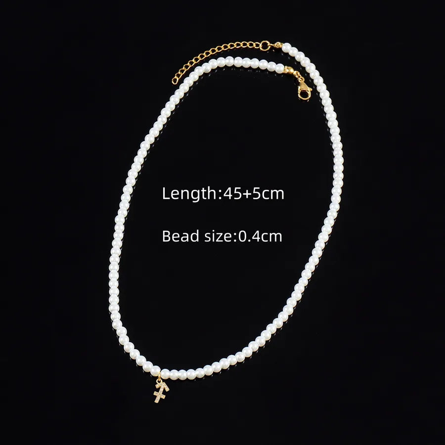 Casual Elegant Classic Style Constellation Artificial Pearl Copper Beaded Chain Beaded Necklaces Wholesale
