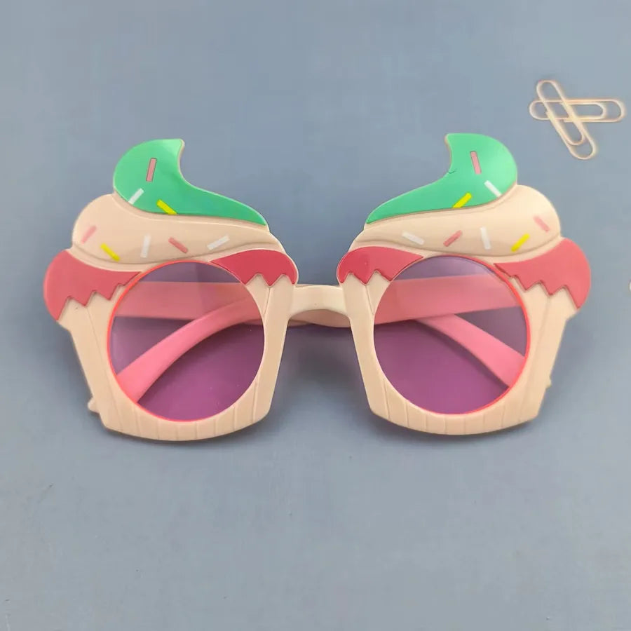 Cute Novelty Ice Cream Ac Tinted Lenses Special-Shaped Mirror Full Frame Kids Sunglasses