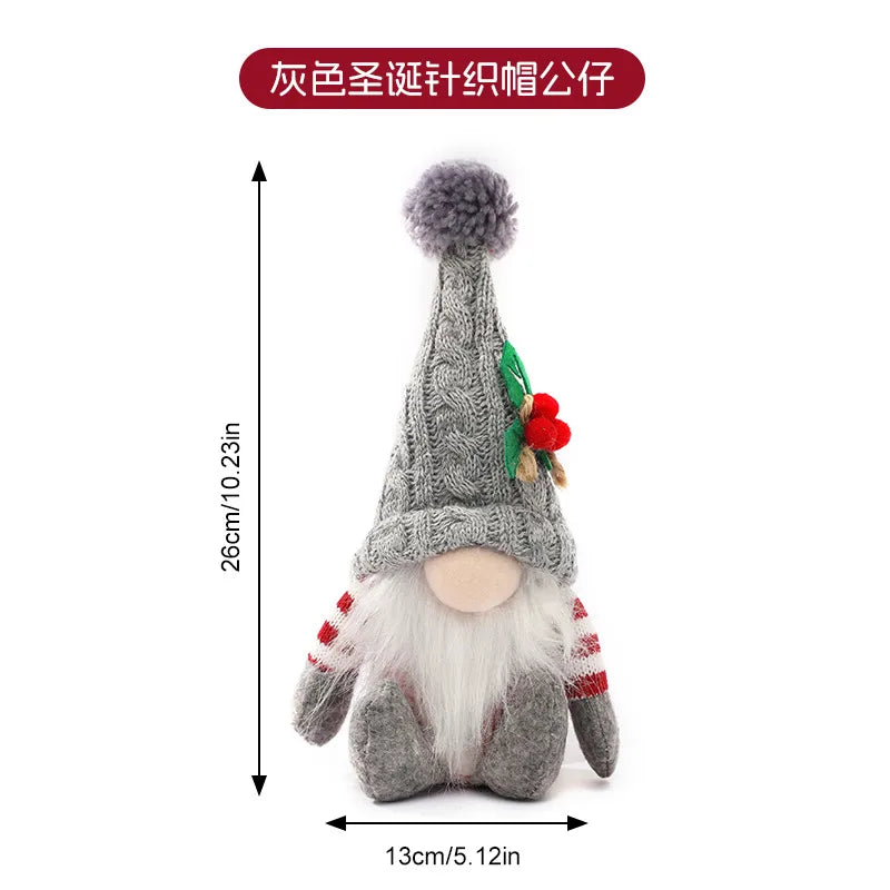 Creative Christmas Decorations Old Man Doll Without Face Tabletop Display Window Display Cartoon Figurines European American Style