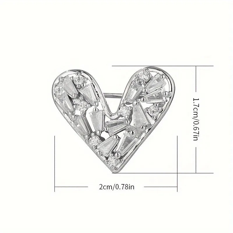 Elegant Pin Heart Shape Alloy Women's Brooches