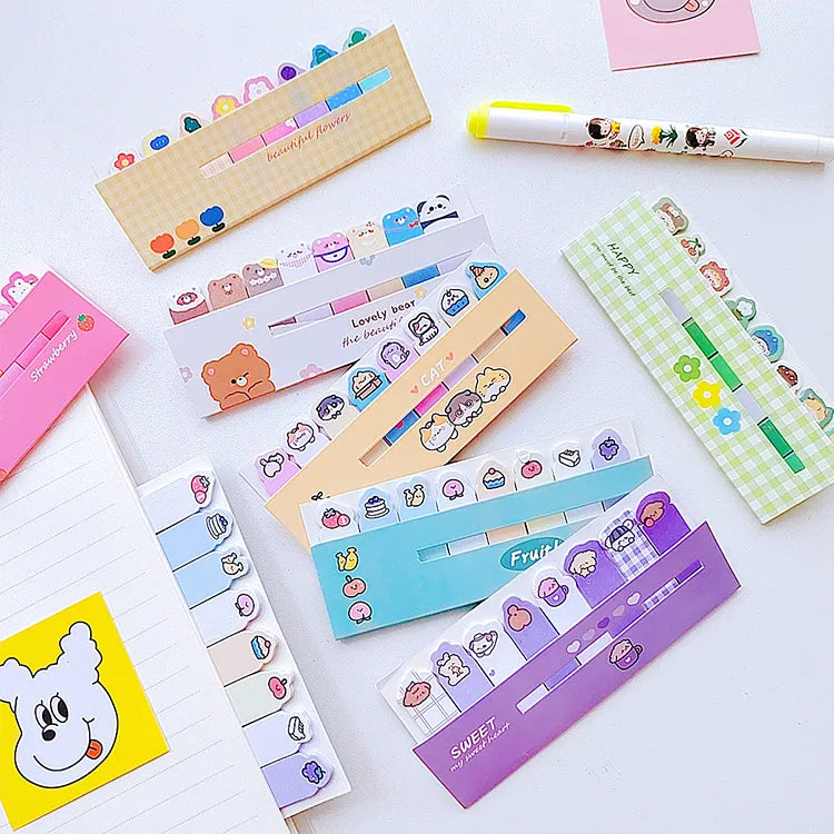 japan and south korea stationery cute regimented rows notes sticky notes notes left note sticker stick label learning classification notes
