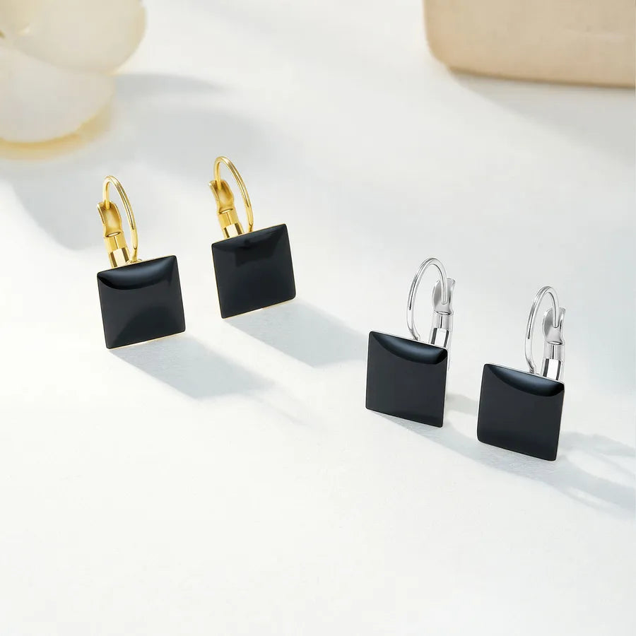 Hip-Hop Rock Simple Style Square 304 Stainless Steel Earrings
