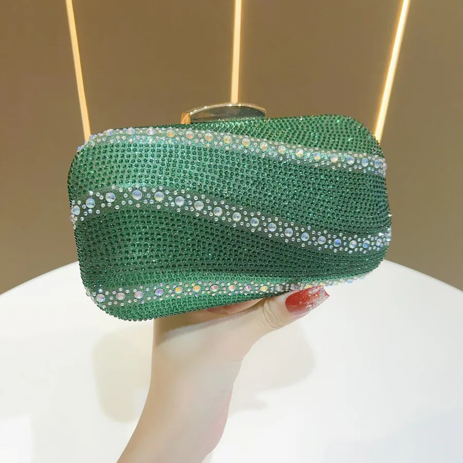 Fashionable Full Diamond Clutch Bag Evening Party Women's Bag Embellished With Diamonds Luxury Sensation French Style Dinner Bag