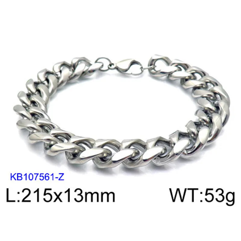 Simple Style Solid Color Titanium Steel Men's Bracelets