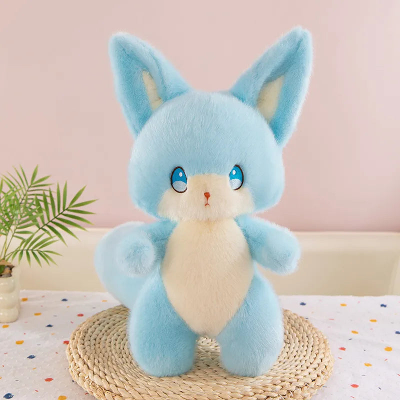 New Cute Comforting Little Fox Plush Toy Doll Birthday Gift Soft PP Cotton Material Lifelike Fox Stuffed Animal Collectible