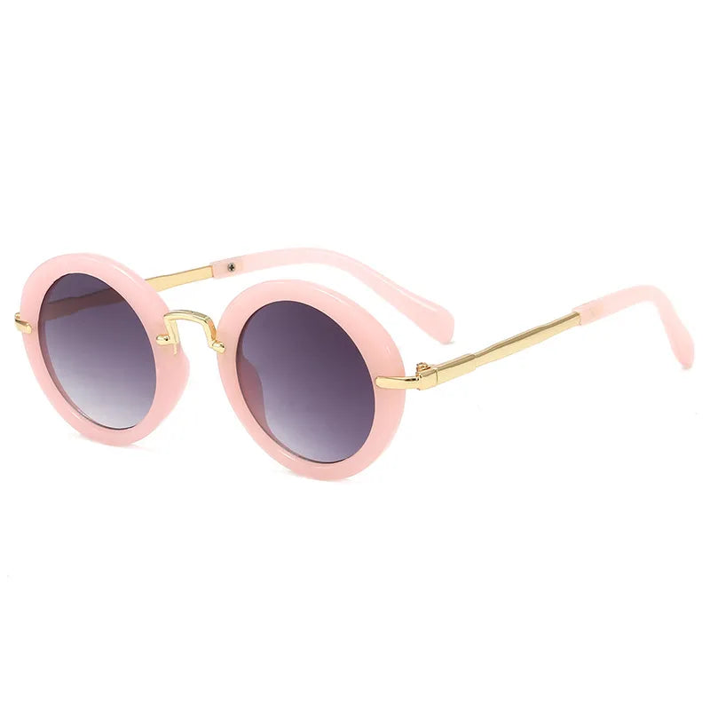 Network new retro round children's sunglasses A04 school season spring outing children's sunglasses fashion sunglasses