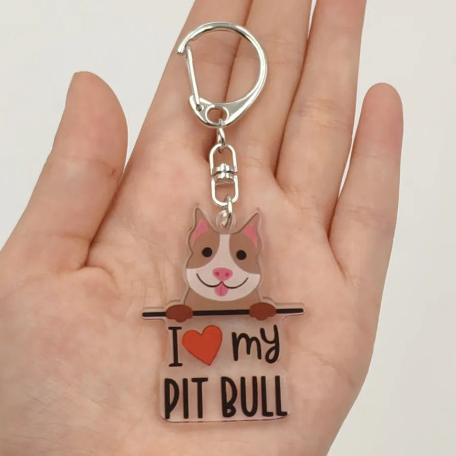 Ethnic Style Simple Style Letter Dog Arylic Unisex Keychain