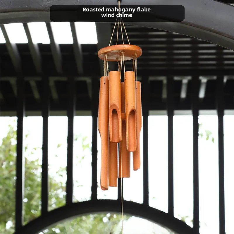 Creative Features Bamboo Wind Bell Hanging Ornaments Bamboo Bell Decoration Feng Shui Gift Bamboo Tube Wind Bell