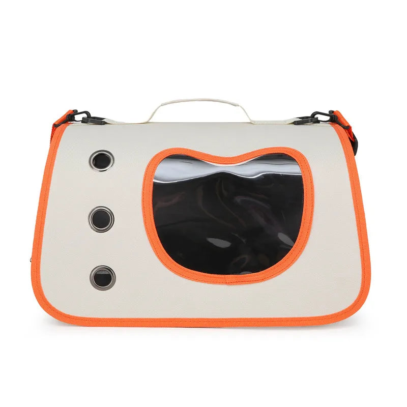 New Foldable Handheld Oxford Cloth Cat Carrier Bag Space Capsule Pet Bag Outdoor Crossbody Portable Breathable Cat Backpack