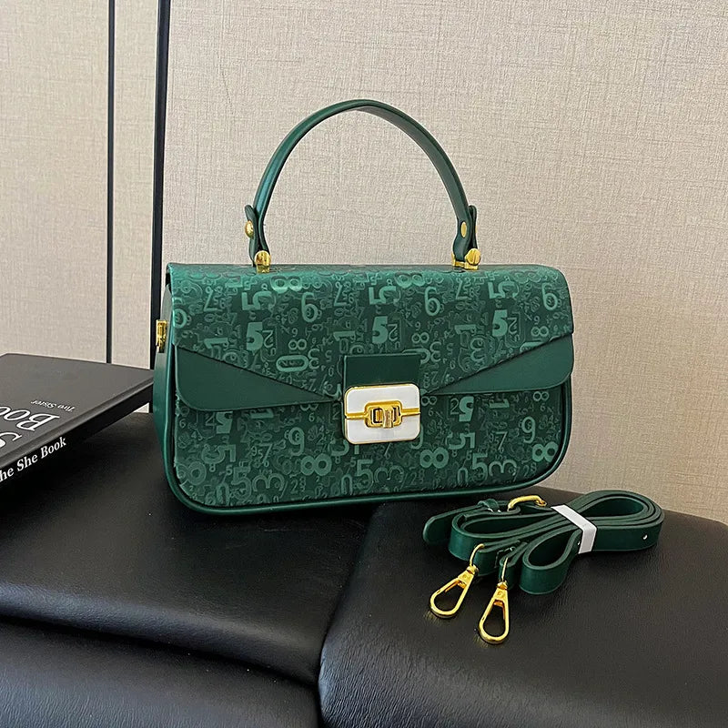 Box Bag Women's  New Fashion Trendy Printed Handbag High-Grade Shoulder Crossbody Small Square Bag
