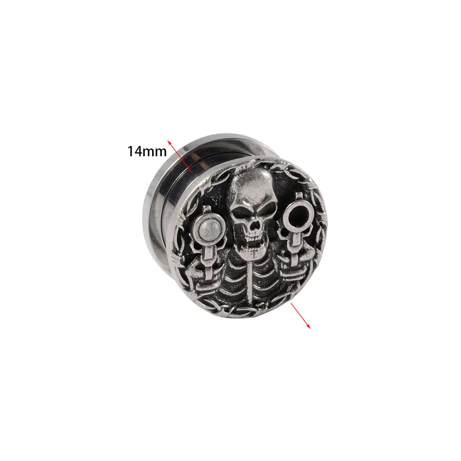 Hip-Hop Retro Solid Color 304 Stainless Steel Ear Studs
