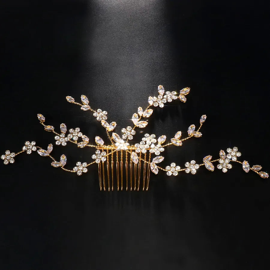 new high-end Crystal Hair comb wedding accessories fashion handmade flower bridal Hair comb