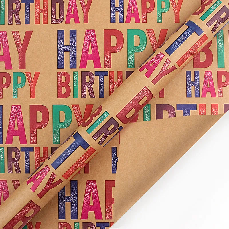 Big Size Gift Paper Valentine's Day Birthday Party Gift Wrapping Paper Vintage Kraft Paper Wholesale