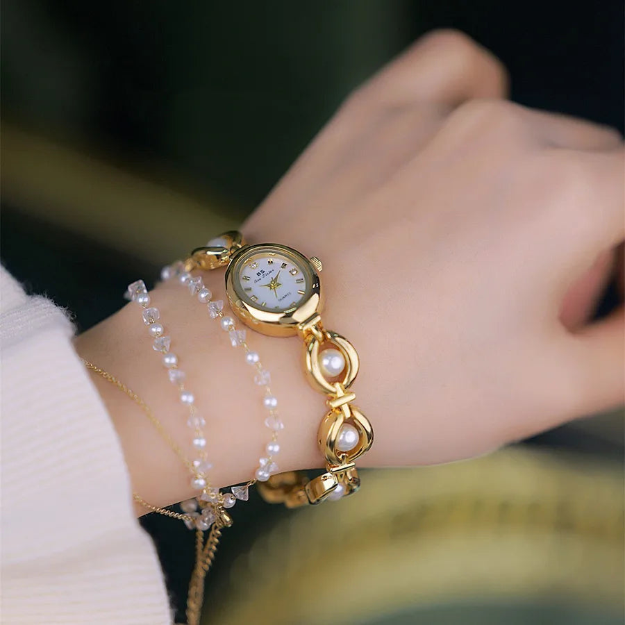 Simple Style Classic Style Solid Color Single Folding Buckle Quartz Women's Watches