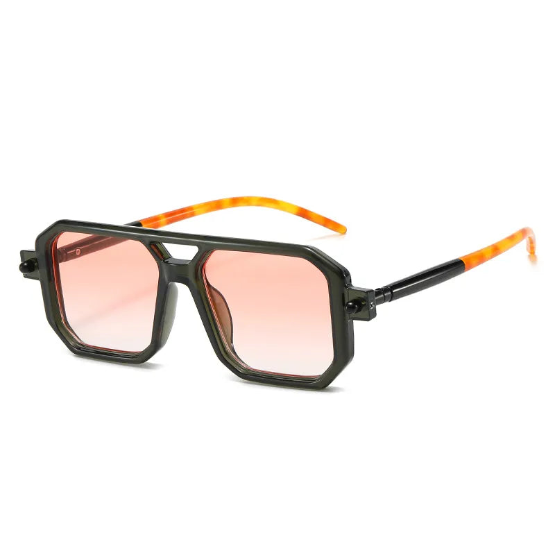 basic streetwear geometric ac square full frame men's sunglasses
