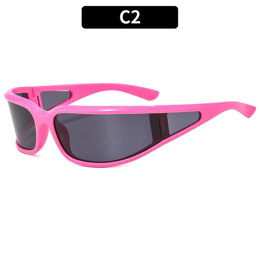 Simple Style Football Player Mask Pc Special-Shaped Mirror Full Frame Men's Sunglasses