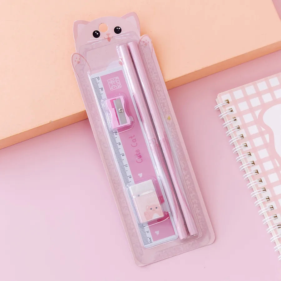 1 set bear class learning plastic wood cute pencil