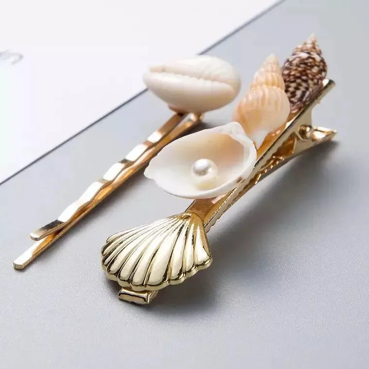Marine Style Women's Shell Shell Hair Clip