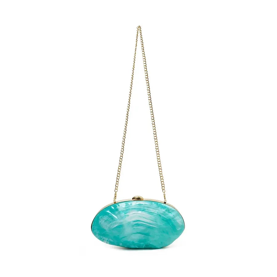 Fashion French Marble Lock Box Bag Acrylic Shell Bag Banquet Goose Egg Box Hand Crossbody Bag