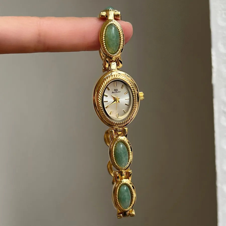 Elegant Glam Luxurious Oval Jewelry Buckle Quartz Watch