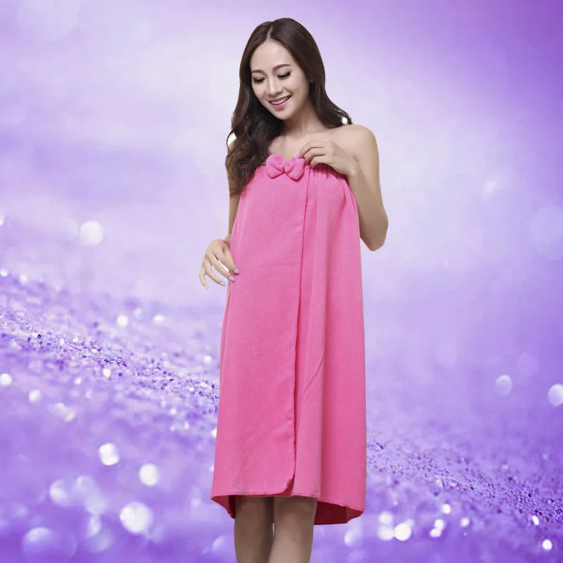 Factory direct supply Korean version of microfiber bow bath skirt tube top Bath skirt changing bath towel wholesale