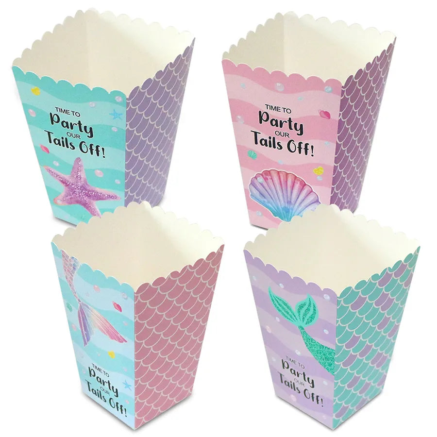 Cartoon Style Mermaid Shell Fish Tail food packaging bag