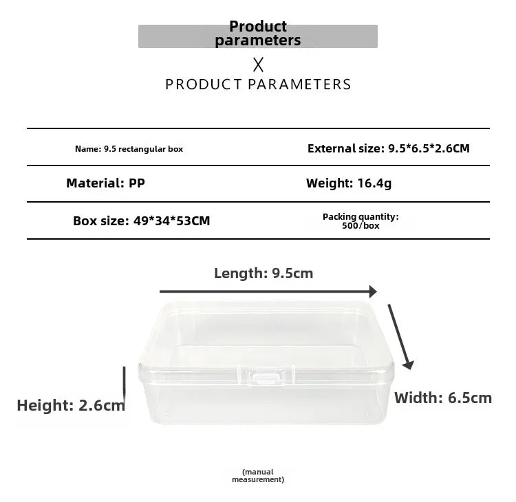 Transparent plastic packaging box hardware tools sample display box parts packaging box accessories Finishing Card storage box
