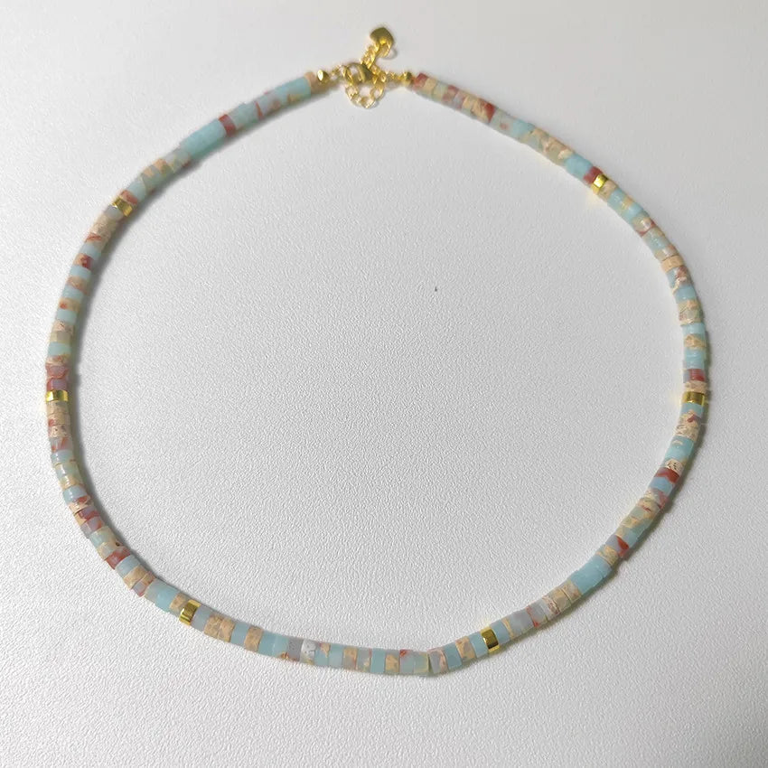 Simple Style Classic Style Round natural stone Necklace In Bulk