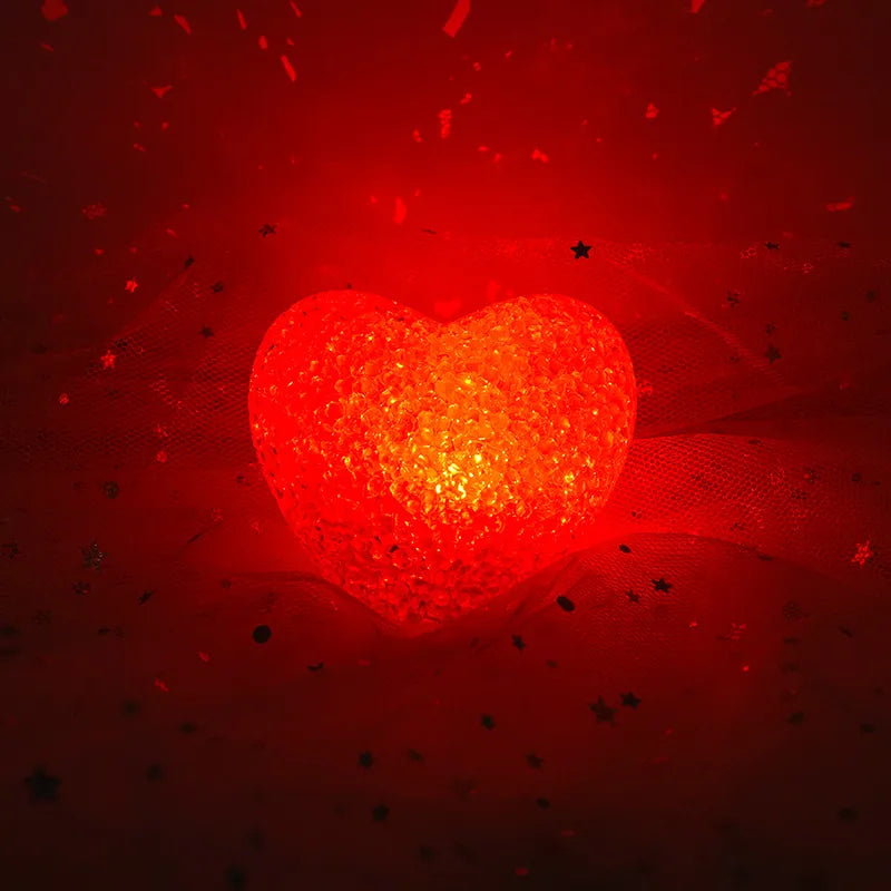 Hand-held love lamp chorus props red heart-shaped rice nightlight stage performance props wholesale