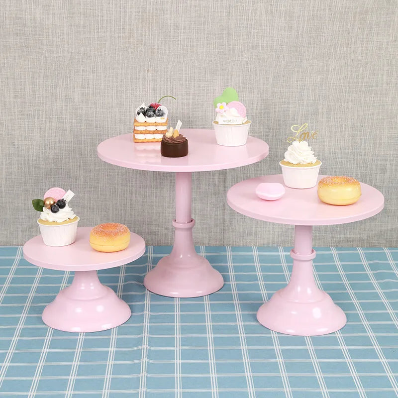 Nordic Style Solid Color Iron Daily Party Cake stand
