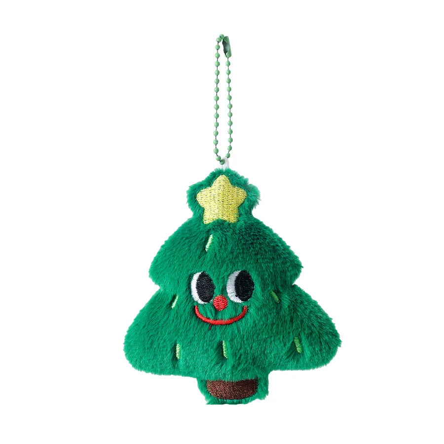 Adorable Plush Christmas Series Keychain Pendant Small Gift Street Stall Popular Miniature Hanging Ornament Soft Fabric Material