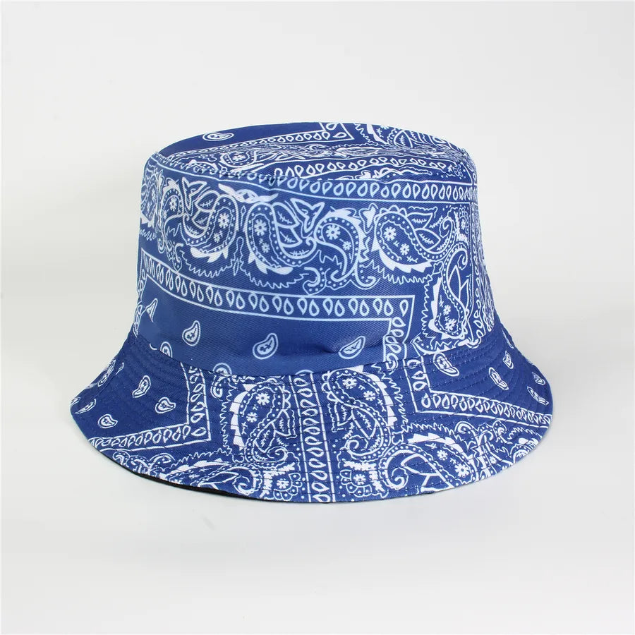 Double-Sided Fisherman Hat Women's Floral Print Sunshade Leaf Animal Cartoon Bucket Cap Spring Summer Elegant Casual Style